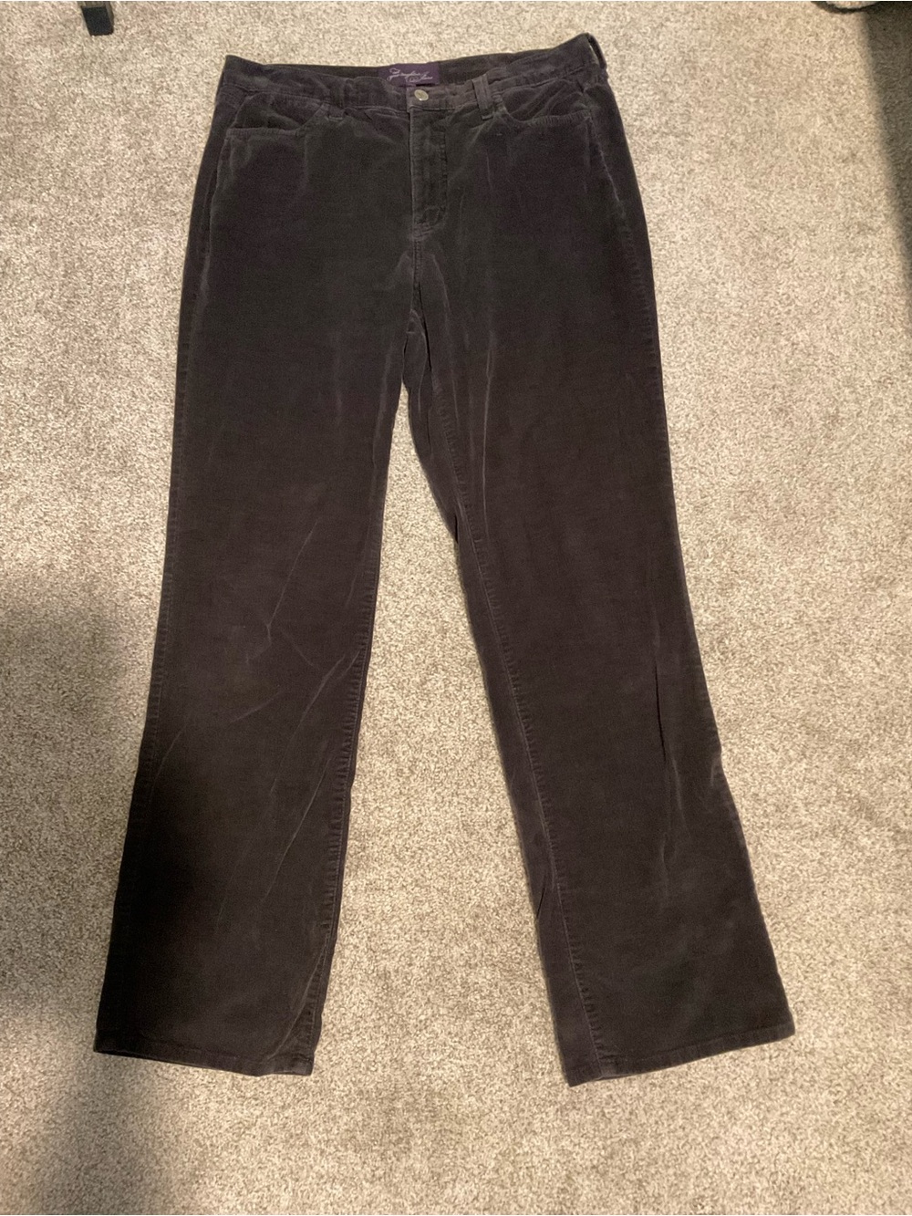 NYDJ Not Your Daughters Jeans Black Corduroy Pants Size 8